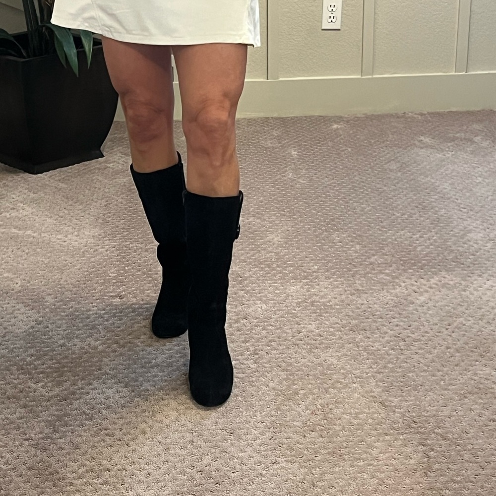Franco Sarto Black Heeled Boots